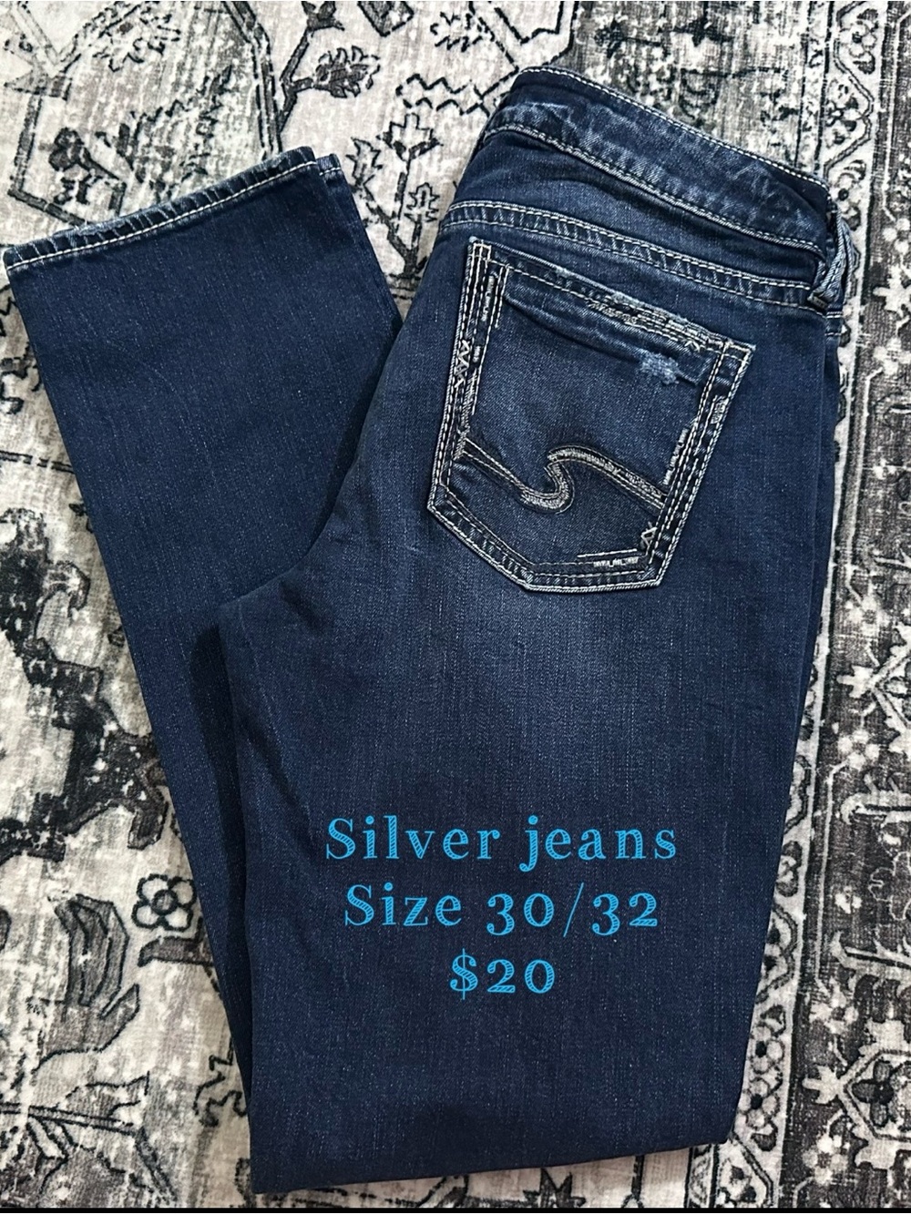 Silver Jeans Dark Indigo Straight-Leg Women's Jeans